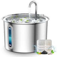 AquaPaw Pro – Edelstahl Katzenbrunnen mit Wasserhahn-Design
